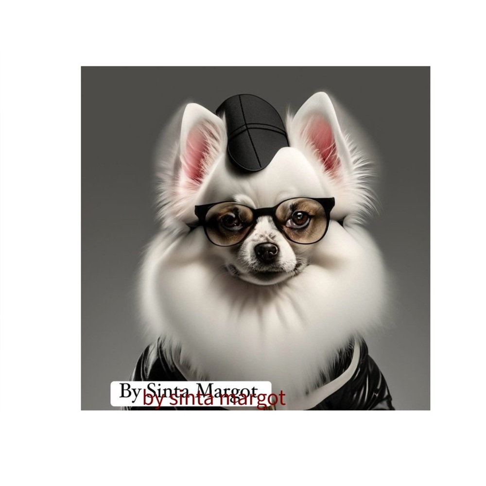 HANDCRAFTED Digital art of a pom pom fashionista by me quality color print NWT